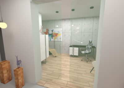 Dolgozó előszoba felől világos