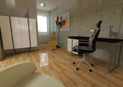 Dolgozó nappali felől