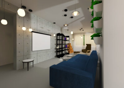 Nappali berendezett - szekrény előszoba felől