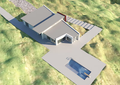 Lakóépület a budai hegyekben